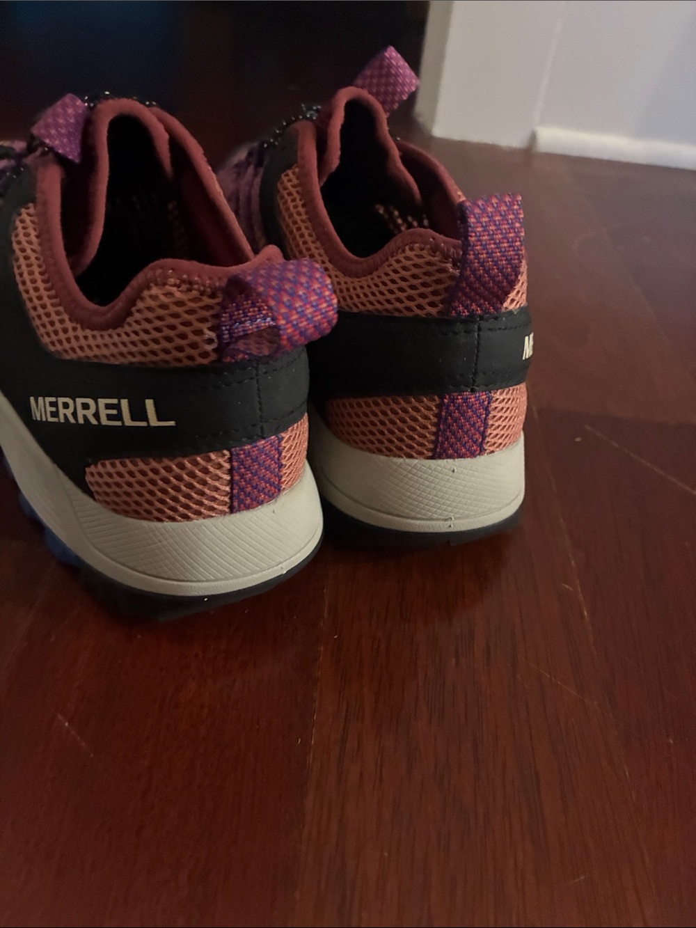 Merrell Women’s Purple and Rust Mesh Trail Shoes - Picture 6 of 8